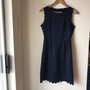 Katherine Barclay || Laser Cut Scallop Dress